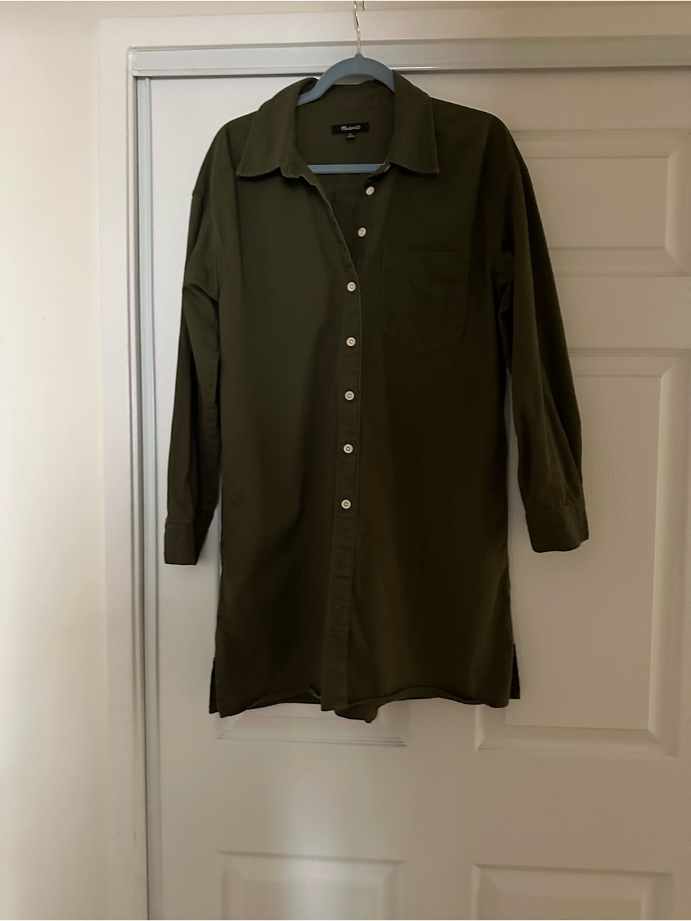 Madewell Olive Green Shirt Dress